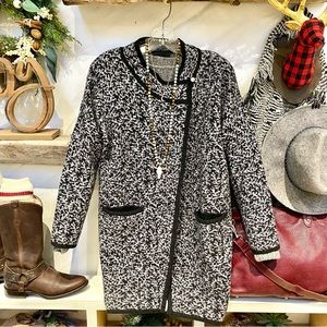 Anthropologie Cynthia Rowley wool duster length sweater changeable style